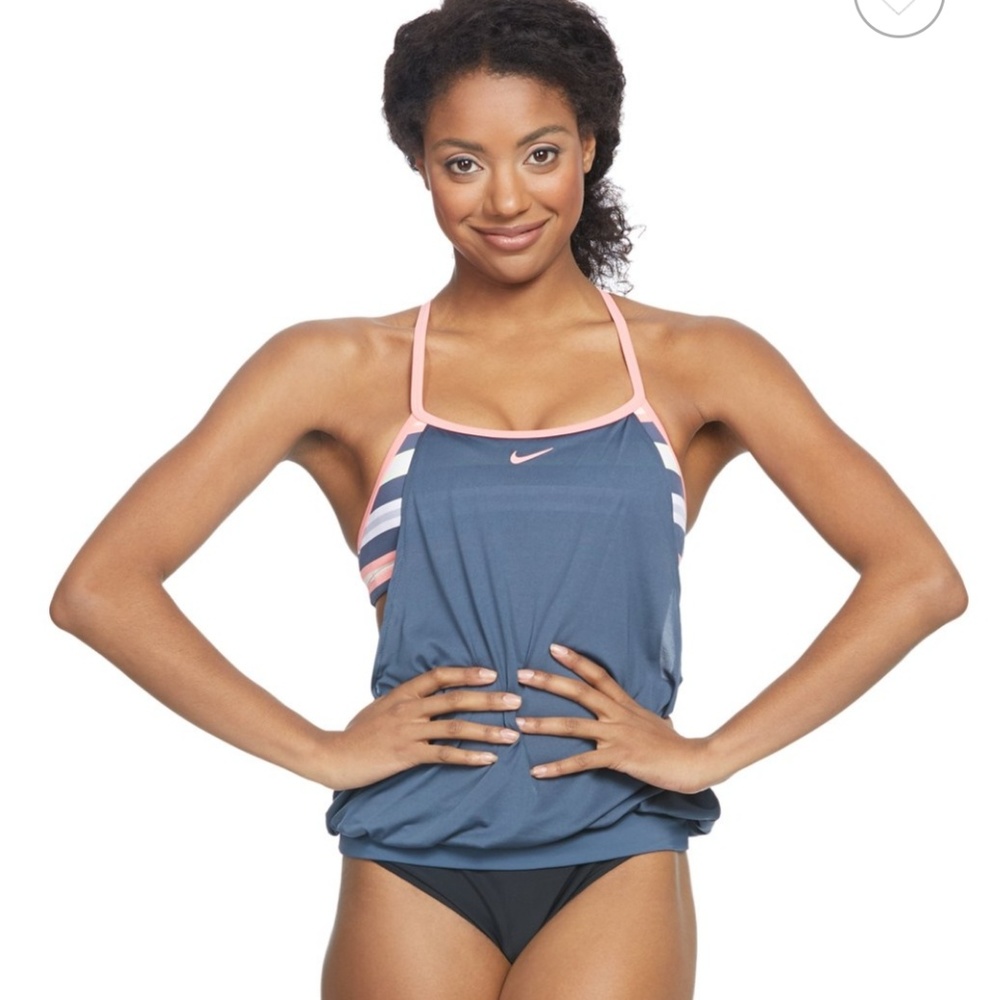 Nike Tankini Top peach and grey